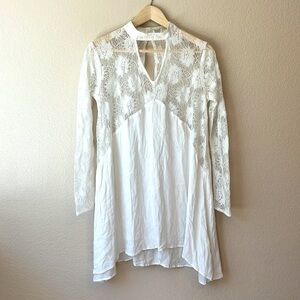 Volcom Bohemian Bride Top White and Lace Size Medium